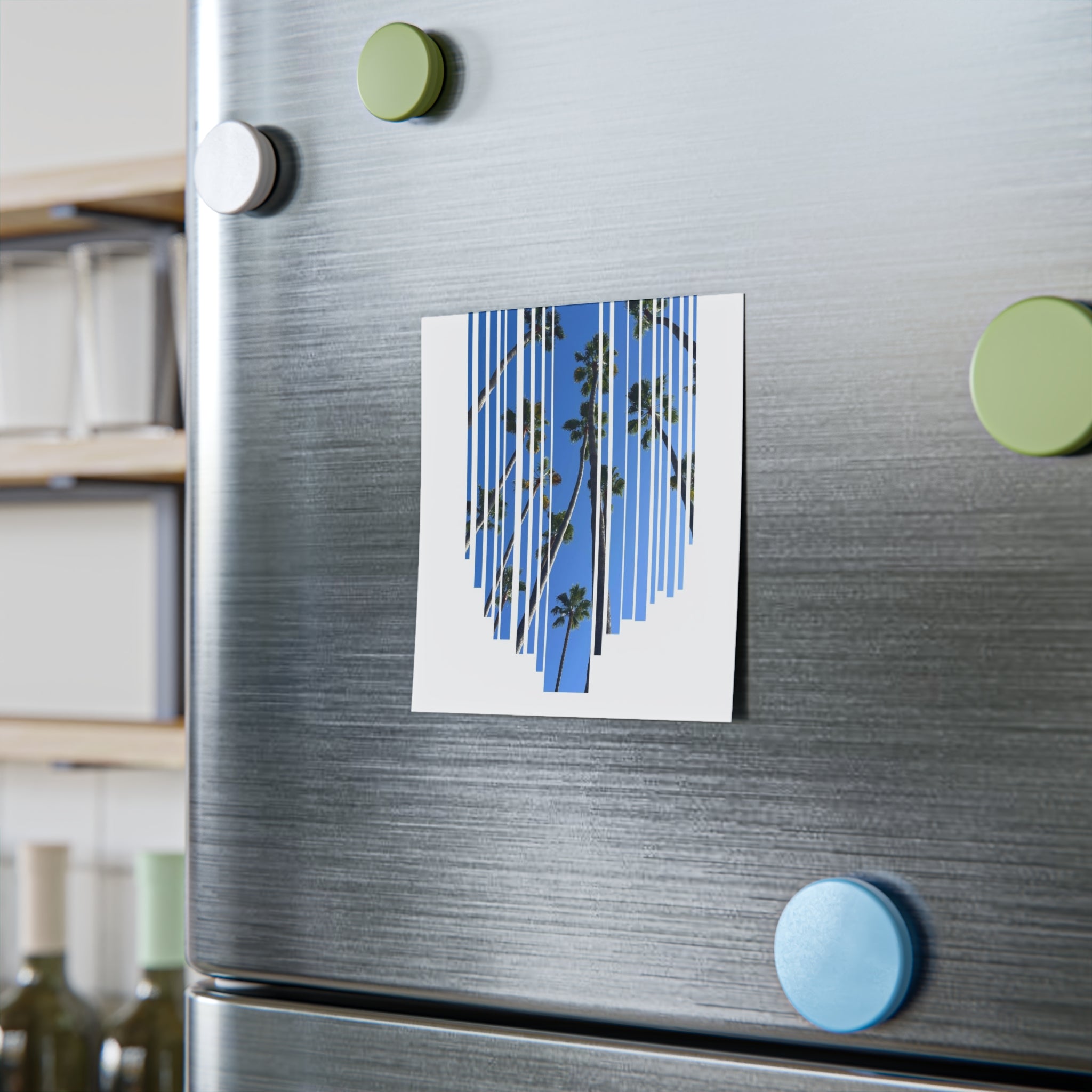 CA Palm Stripe Heart Post-it® Note Pads — Tropical Blue Sticky Notes