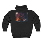 Stormy Skies Zip Hoodie Moody Cloudscape Art Full-Zip Sweatshirt