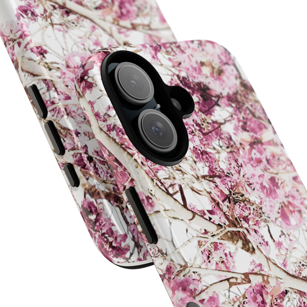 Blossom Tough Phone Case – Pink Floral Protective iPhone Cover