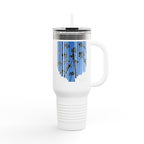 CA Palm 40oz Insulated Travel Mug — Stainless Palm Tree Tumbler