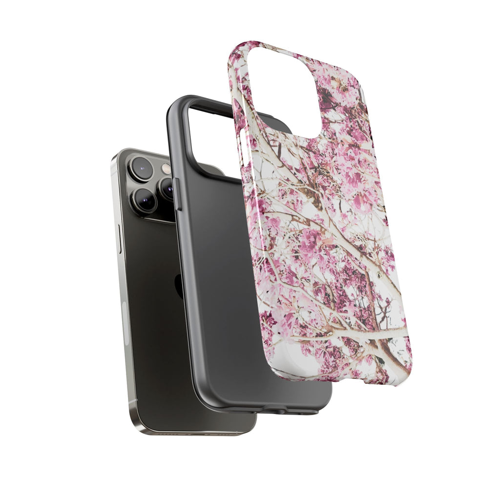 Blossom Tough Phone Case – Pink Floral Protective iPhone Cover