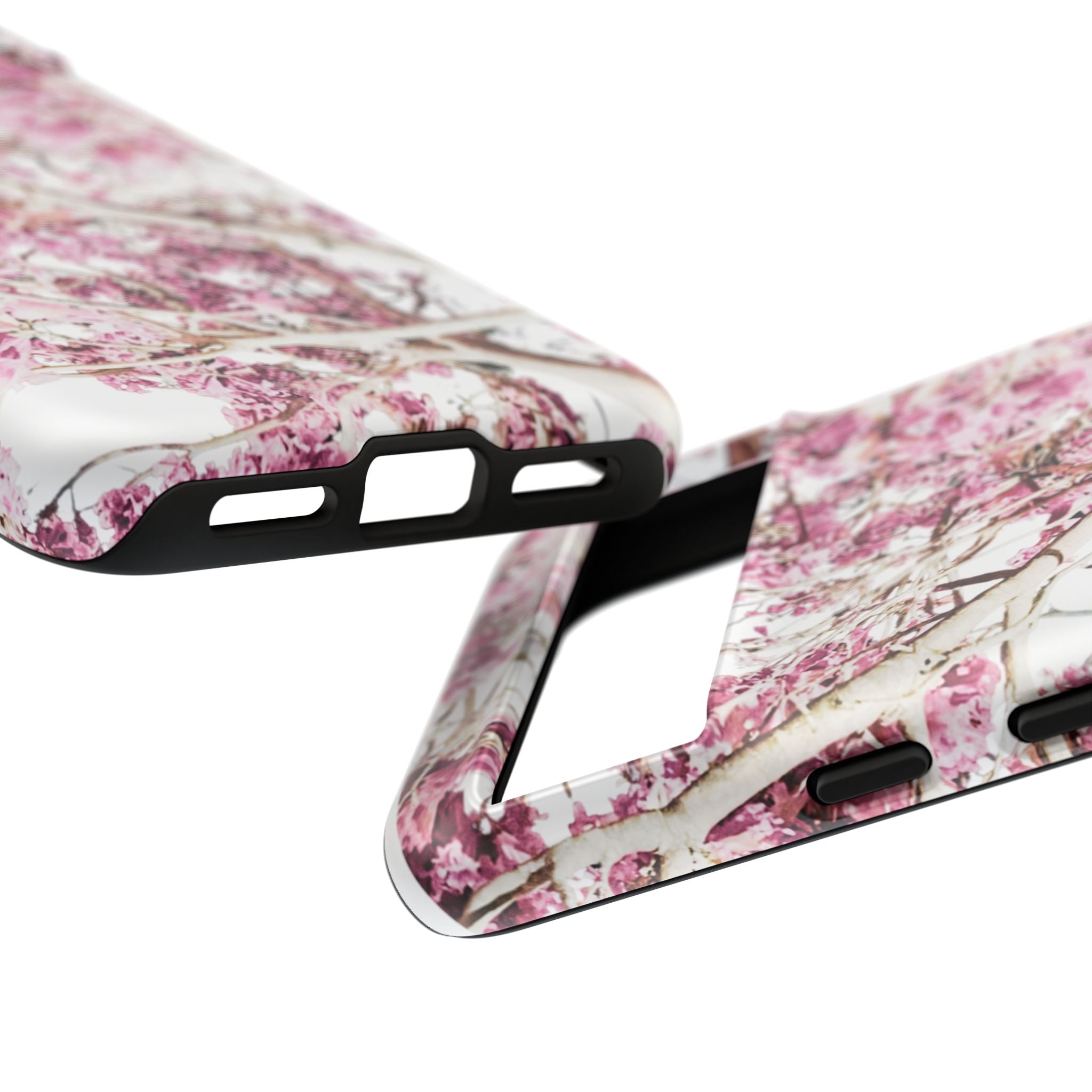 Blossom Tough Phone Case – Pink Floral Protective iPhone Cover