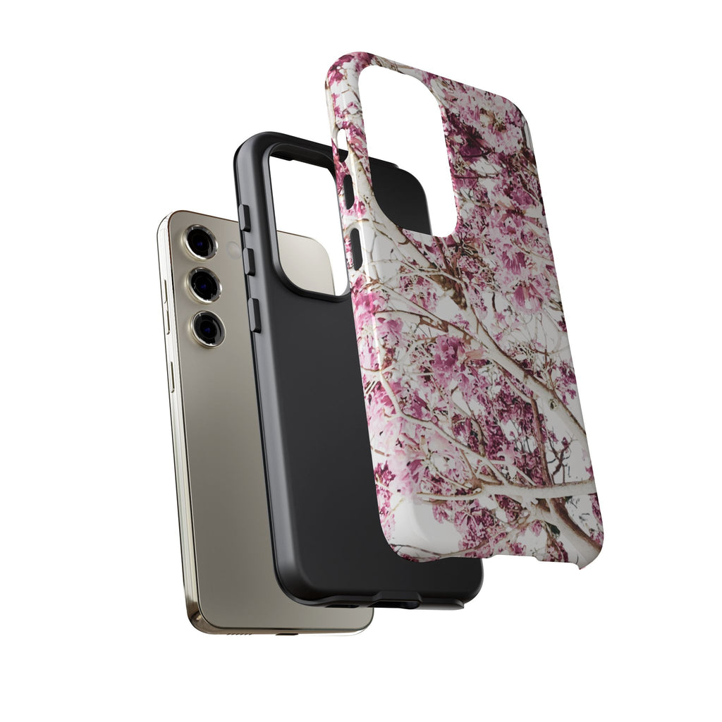 Blossom Tough Phone Case – Pink Floral Protective iPhone Cover