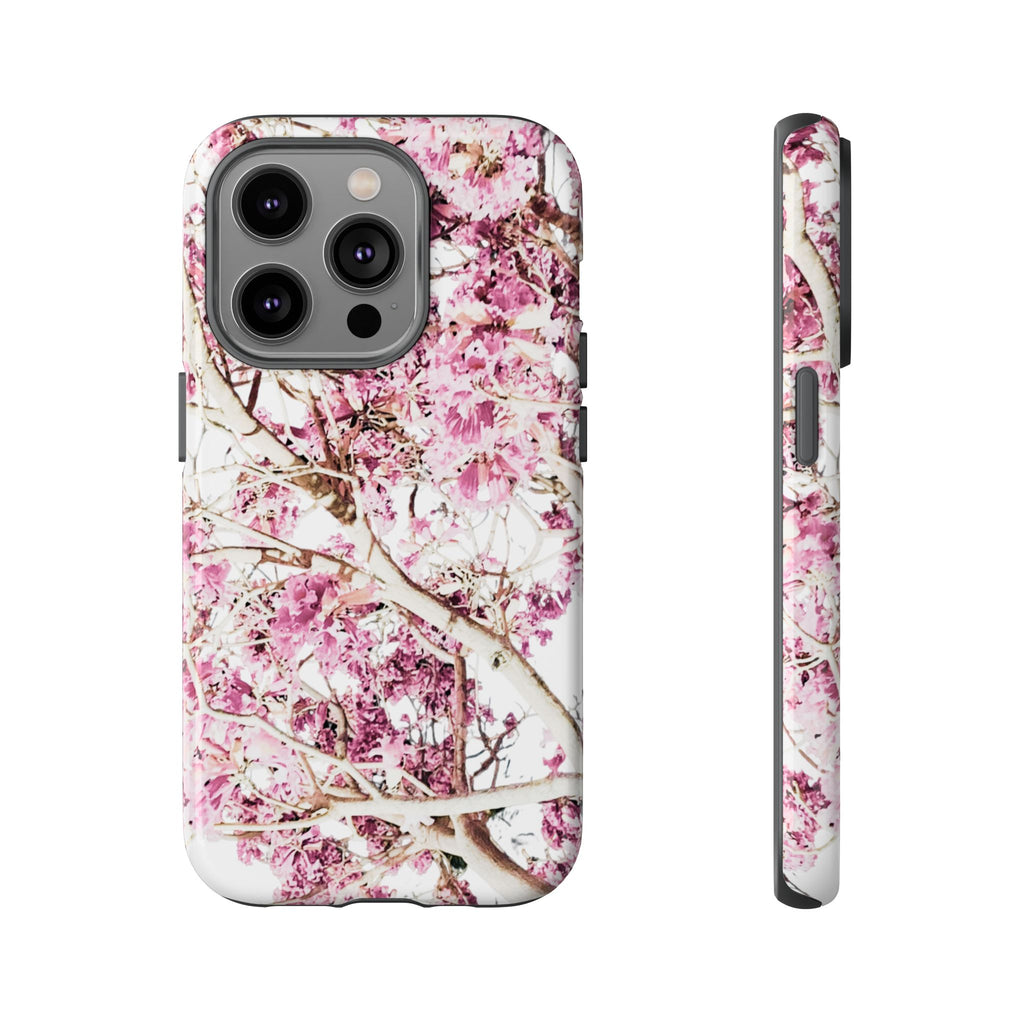 Blossom Tough Phone Case – Pink Floral Protective iPhone Cover