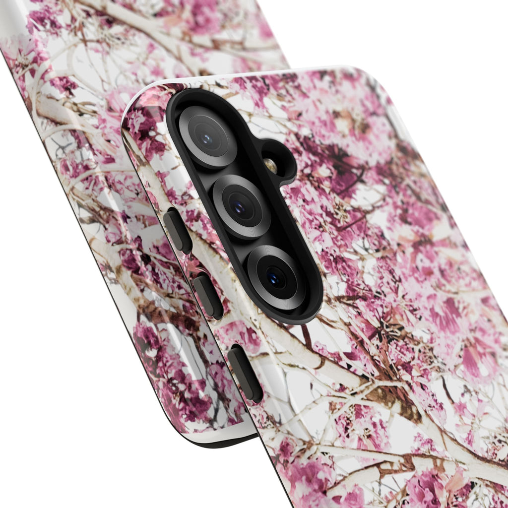 Blossom Tough Phone Case – Pink Floral Protective iPhone Cover