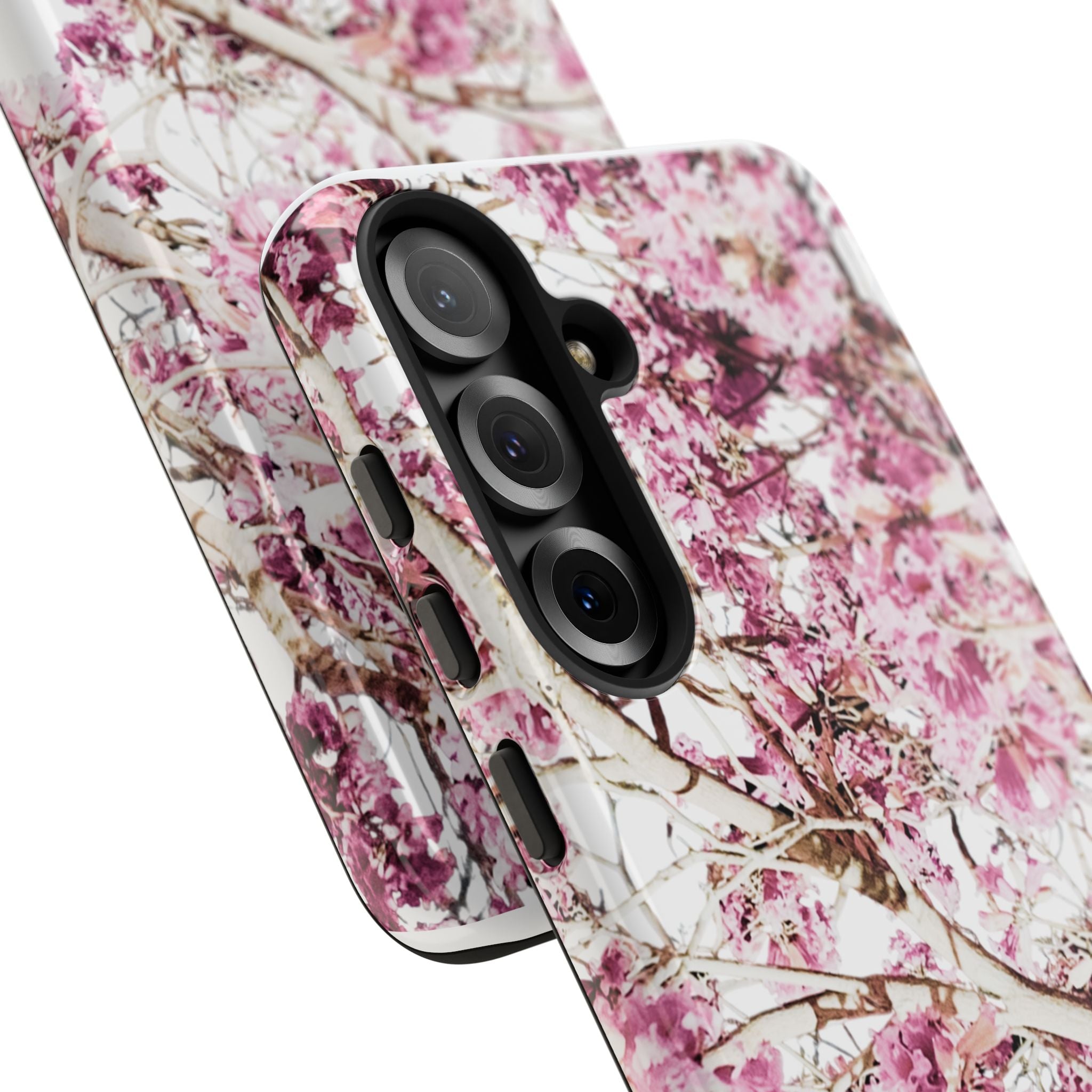 Blossom Tough Phone Case – Pink Floral Protective iPhone Cover