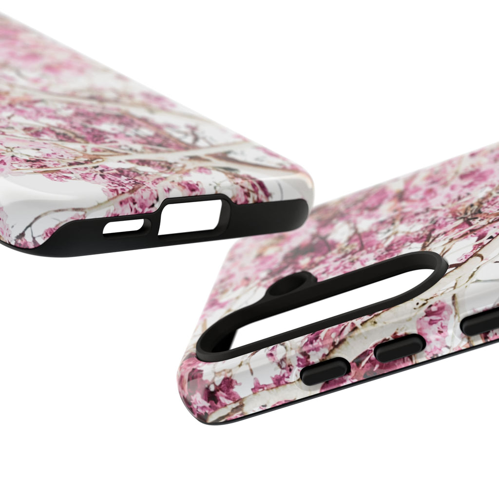 Blossom Tough Phone Case – Pink Floral Protective iPhone Cover