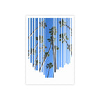 CA Palm Stripe Heart Post-it® Note Pads — Tropical Blue Sticky Notes