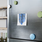 CA Palm Stripe Heart Post-it® Note Pads — Tropical Blue Sticky Notes