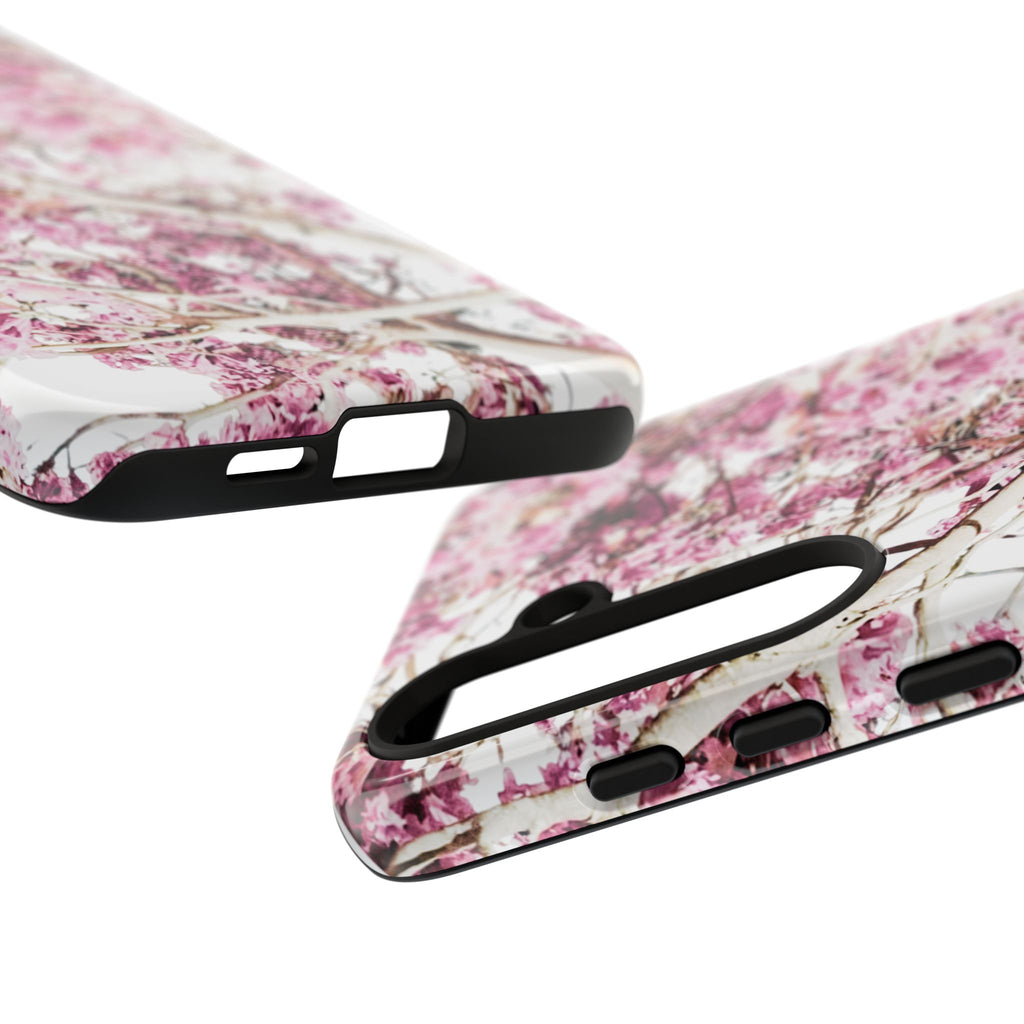Blossom Tough Phone Case – Pink Floral Protective iPhone Cover