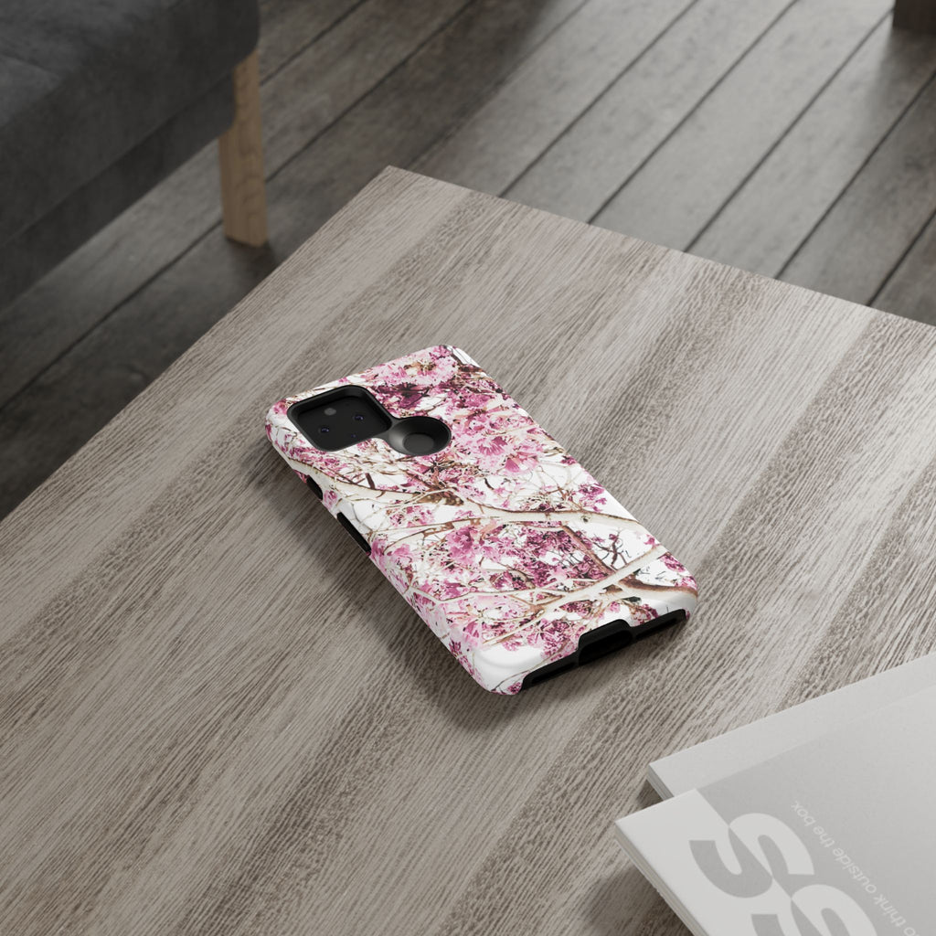 Blossom Tough Phone Case – Pink Floral Protective iPhone Cover