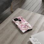 Blossom Tough Phone Case – Pink Floral Protective iPhone Cover