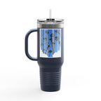 CA Palm 40oz Insulated Travel Mug — Stainless Palm Tree Tumbler