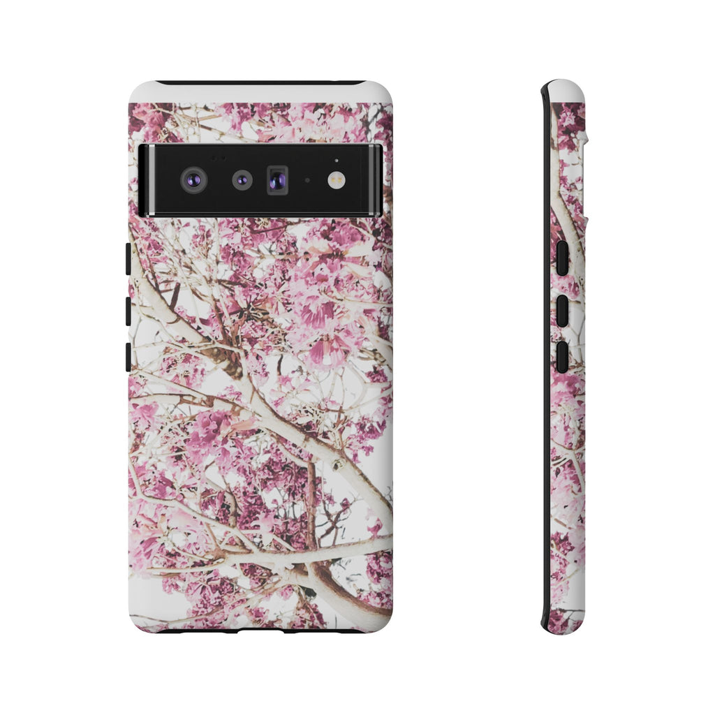 Blossom Tough Phone Case – Pink Floral Protective iPhone Cover