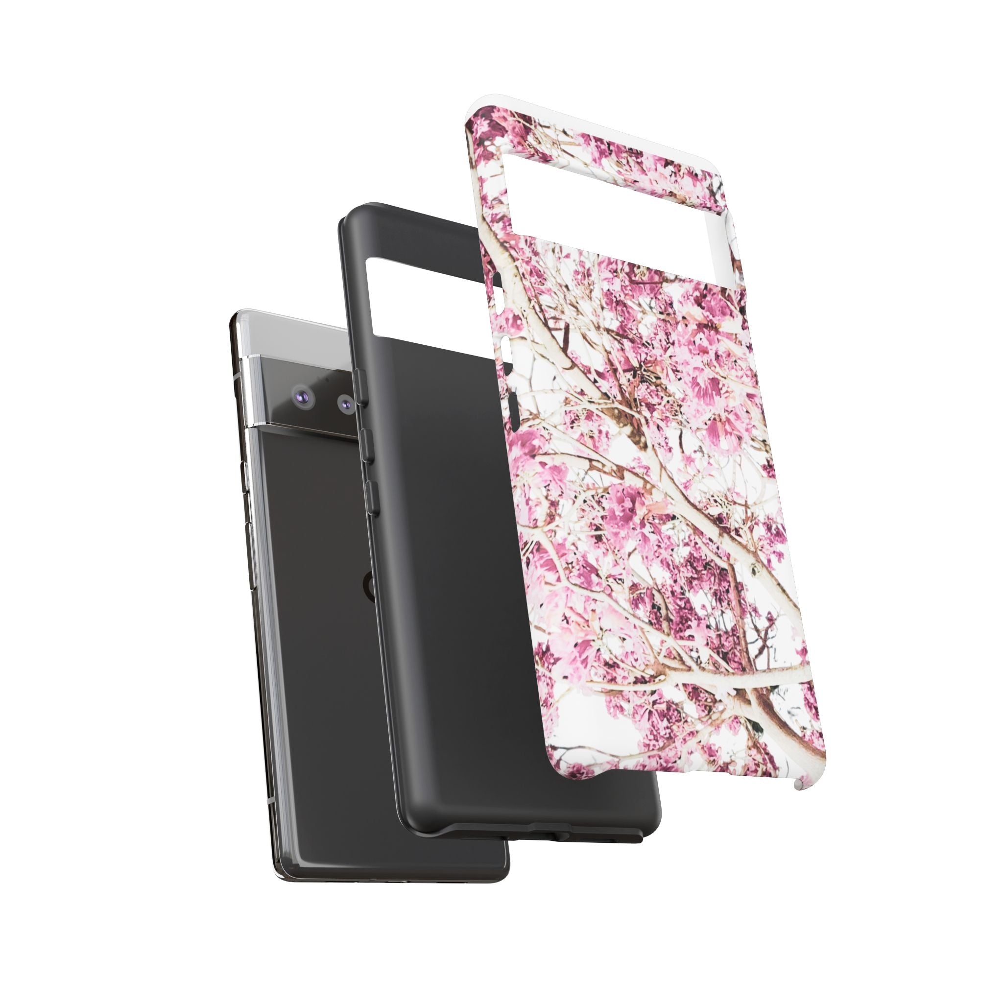 Blossom Tough Phone Case – Pink Floral Protective iPhone Cover